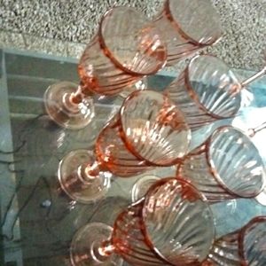 Pink Crystal dinner glasses